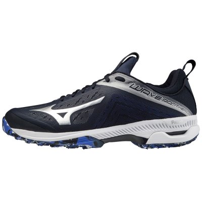 Zapatillas Hockey Mizuno WAVE Panthera Hombre Azul Marino / Plateados / Azules - Chile M436VUQTCH